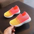 thumbnail image 1 of VOUZZA Kids Colorblock Platform Sneakers, Breathable Mesh Panel Athletic School Shoes with Hook and Loop Strap, Lightweight Anti- Footwear, 1 of 3