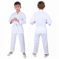 thumbnail image 1 of VOUZZA Kids Karate Gi Uniform Traditional Taekwondo Mixed Martial Arts Training Suit with Pants and White Belt, 1 of 3
