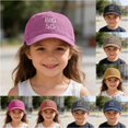 thumbnail image 1 of VOUZZA Kids Letter Embroidered Baseball Cap All Season Cotton Washed Adjustable Sun Visor Outdoor Trucker Hat 1-8 Years, 1 of 7