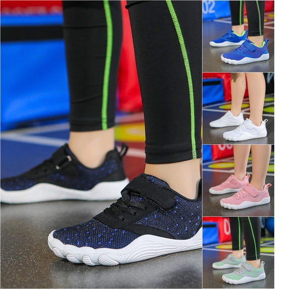 VOUZZA Kids Minimalist Shoes Wide Toe Box Five Finger Soft Sole Casual Sneakers Athletic Running Cross Trainer 3.5-14Y