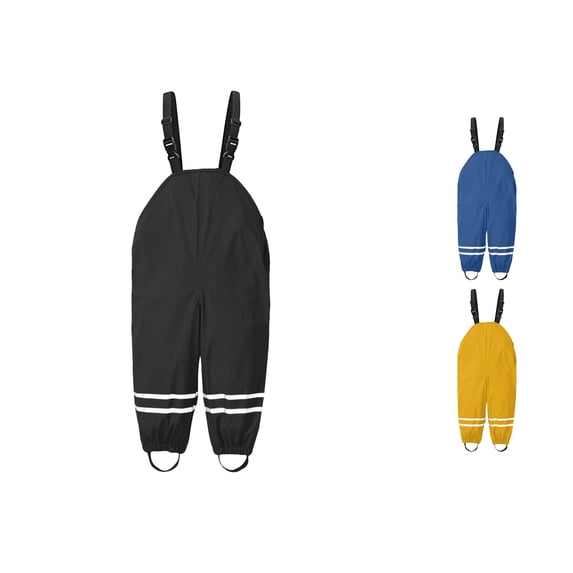 VOUZZA Kids One Piece Rain Suit Waterproof Outdoor Bib Overalls Lightweight Rain Gear for Children Weather Resistant Jumpsuit Pack
