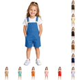 thumbnail image 1 of VOUZZA Kids Overalls Summer Casual Solid Color Bib Overalls Short Jumpsuit Romper Shorts Pants 4-13Y, 1 of 9