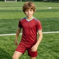 thumbnail image 1 of VOUZZA Kids Soccer Uniform Set Summer Breathable Training and Shorts 2-Piece Sporty Team Suit for Boys Girls, 1 of 6