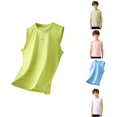 thumbnail image 1 of VOUZZA Kids Tank Top Mesh Breathable Sleeveless Sports Tee Athletic Training Undershirt Boy Girl, 1 of 5