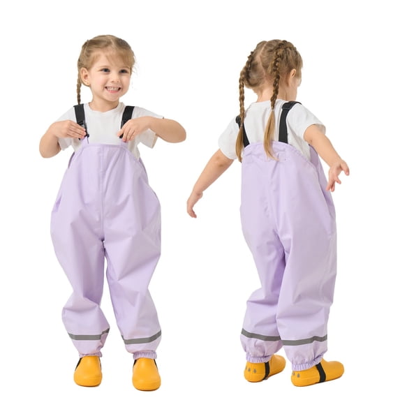VOUZZA Kids Waterproof Waders with Boots Toddler Rain Bibs for Muddy Play Children One-Piece Fishing Suit for Beach & Puddle Water Play Gear