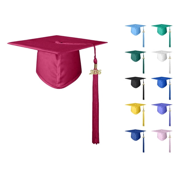VOUZZA Kindergarten & Preschool Graduation Cap for Kids Matte Cap with Tassel Graduation Ceremony Headwear Outfit