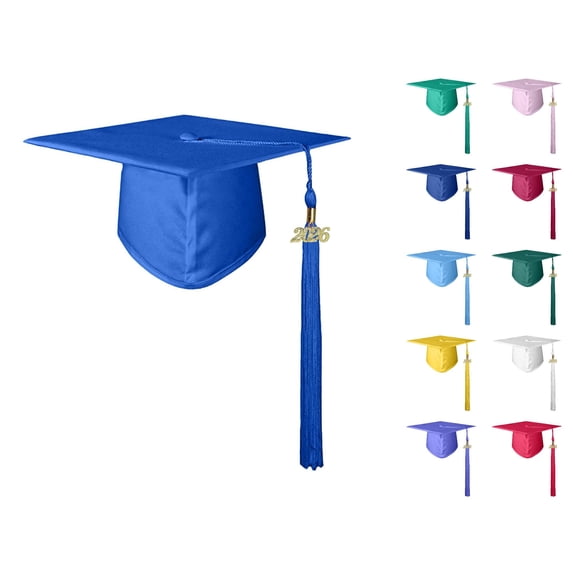 VOUZZA Kindergarten & Preschool Graduation Cap for Kids Matte Cap with Tassel Graduation Ceremony Headwear Outfit