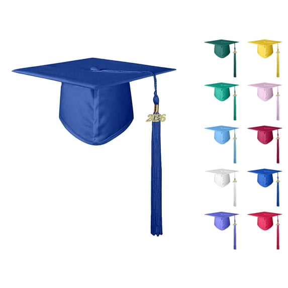 VOUZZA Kindergarten & Preschool Graduation Cap for Kids Matte Cap with Tassel Graduation Ceremony Headwear Outfit