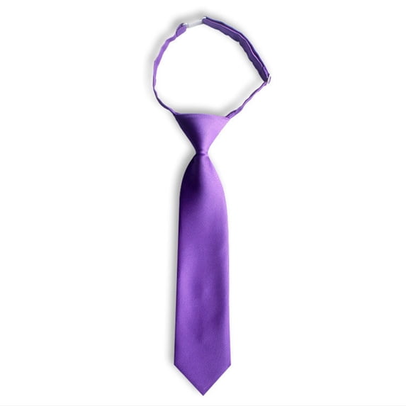 VOUZZA Pre-Tied Kids Tie, Adjustable Solid Color Lazy Pull Necktie, School Uniform Neckwear for Toddler Boys Girls JK Style, One Size