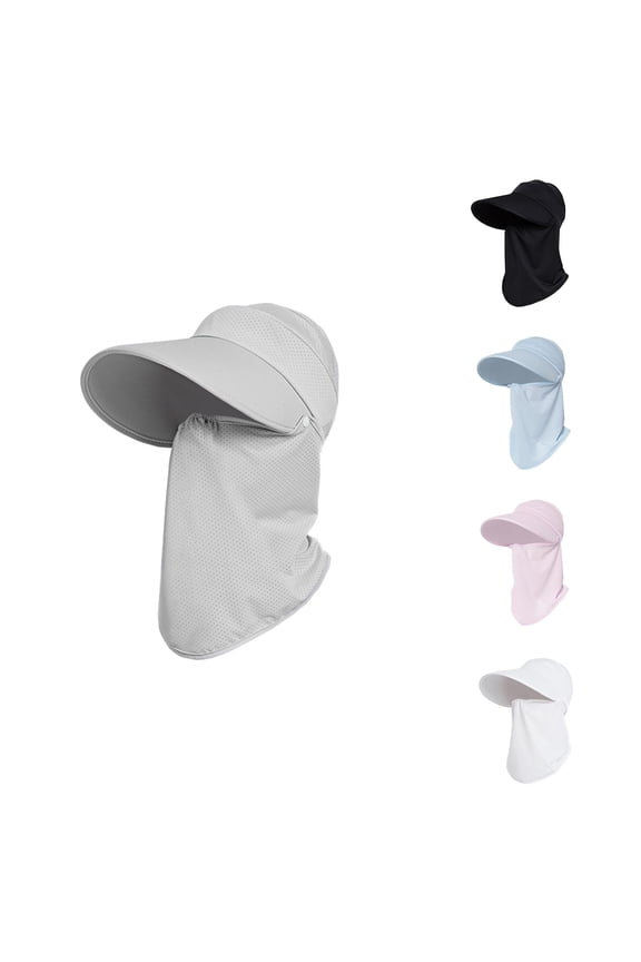 Sun Visor Hat Womens Outdoor Cycling Full Face Shield Cover Wide Brim Summer Beach Caps