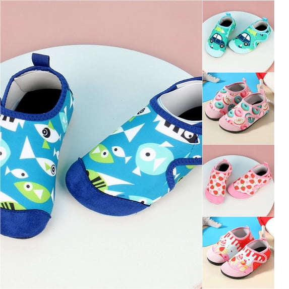 VOUZZA Unisex Kids Aqua Water Shoes, Lightweight Flexible Non- Beach Sandals, Quick-Dry Swimming Walking Sneakers for Toddlers 1-9 Years