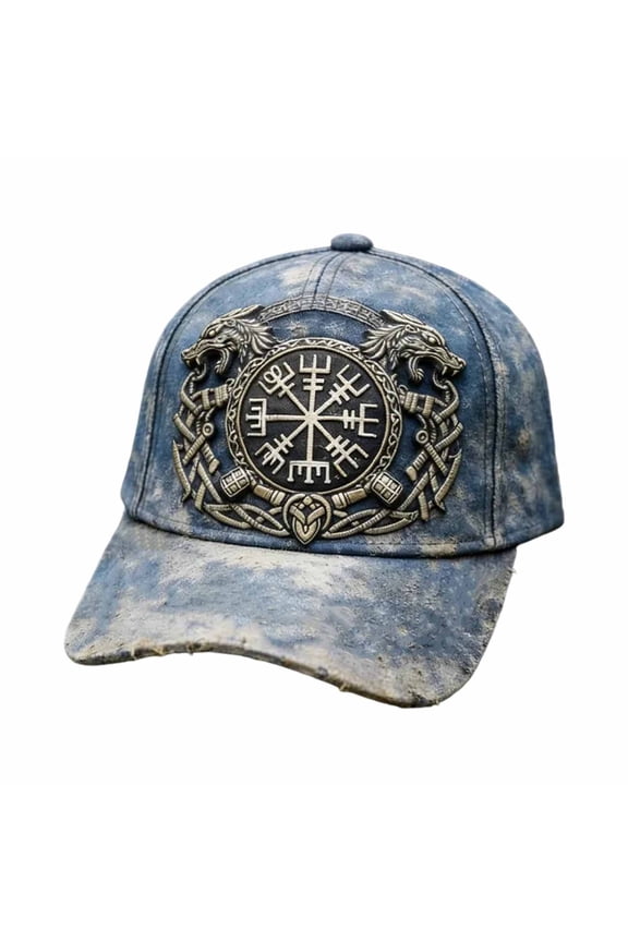 Visor Hat Baseball Cap Nordic Graphic Printed Mesh Back Breathable Trucker Hat Snapback Cap Men
