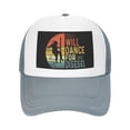 thumbnail image 1 of VOUZZA Will Dance for Diesel Trucker Hat for Men Funny Casual Printed Mesh Baseball Cap Adjustable Retro Snapback Hat, 1 of 2