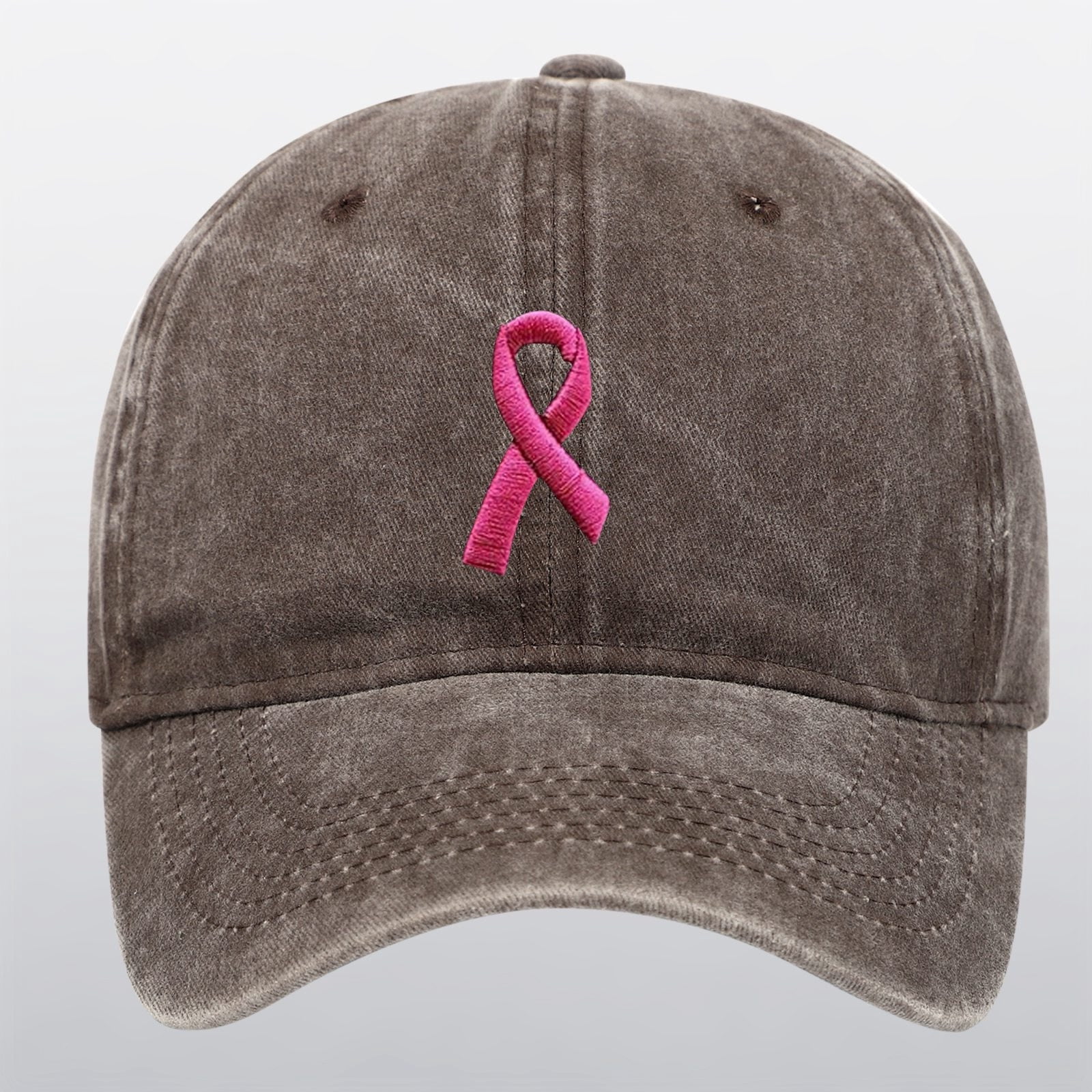 Curve Ribon Pic VOUZZA Womens Cancer Awareness Baseball Cap Ribbon Embroidered Hat with ...