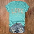 thumbnail image 1 of VOUZZA Womens Faith Letter Print T-Shirt Floral Graphic Crew Neck Short Sleeve Tee Christian Inspirational Tops, 1 of 3