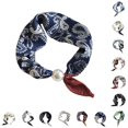 thumbnail image 1 of VOUZZA Womens Scarf Necklace Buckle Silk Scarf Pendant Choker Clavicle Neck Wrap Jewelry, 1 of 3