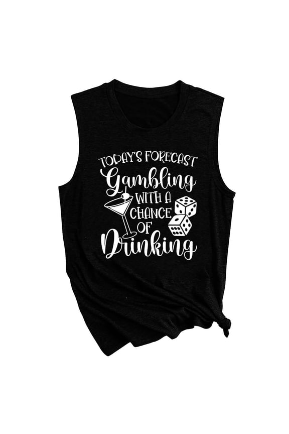 Womens Sleeveless Tank Tops Casual Crewneck T-Shirt Blouses Summer Lightweight Loose Fit Shell Tops