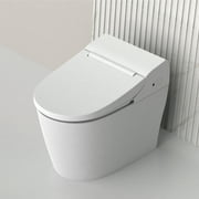 VOVO STYLEMENT TCB-8100W Smart Toilet, Bidet Toilet, One Piece Toilet with Auto Dual Flush, UV LED Sterilization, Heated Seat, Warm Water and Dry, Made in Korea