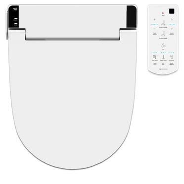 VOVO STYLEMENT VB-6100SR Electronic Bidet, Round, UV LED Sterilization, Heated Seat, Warm Dry and Water, Self Cleaning Full Stainless Nozzle, Made in Korea - White