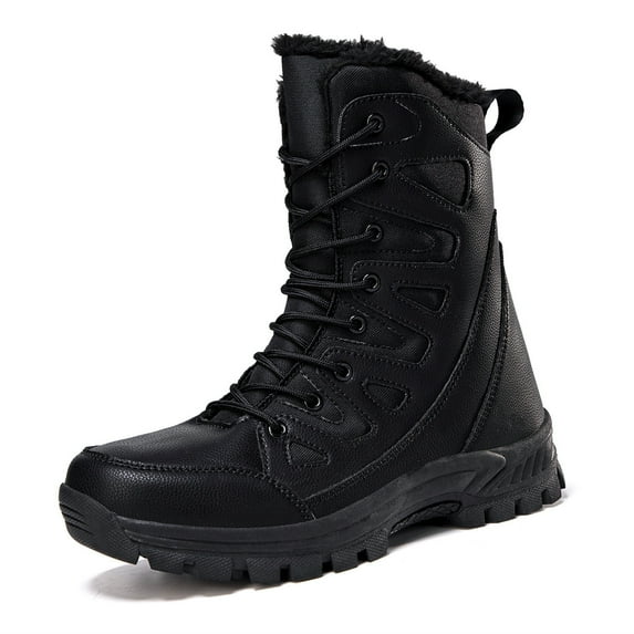 VOVORY Winter Warm Mens Snow Boots Male Lightweight Hiking Desert Boots Outdoor Sport Walking Shoes for Women