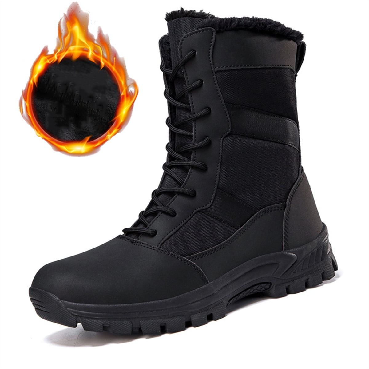 VOVORY Winter Warm Mens Snow Boots Male Lightweight Hiking Desert Boots Outdoor Sport Walking Shoes for Women