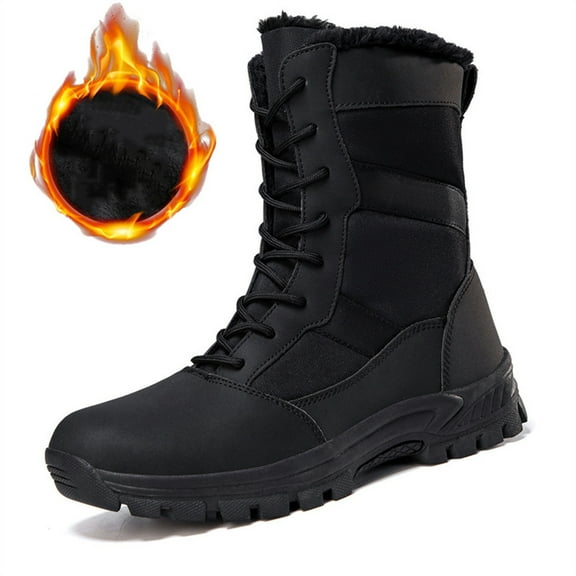 VOVORY Winter Warm Mens Snow Boots Male Lightweight Hiking Desert Boots Outdoor Sport Walking Shoes for Women