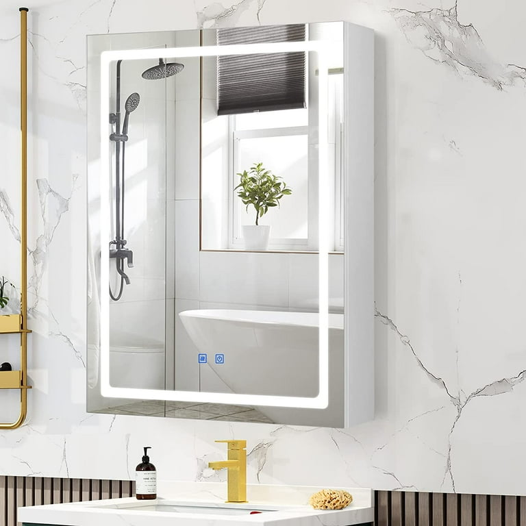 Wall mounted illuminated mirror deals