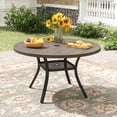 thumbnail image 1 of VOXBIN 42" Round Outdoor Patio Dining Table All-Weather Metal Frame with Adjustable Umbrella Hole(1 pieces), 1 of 8