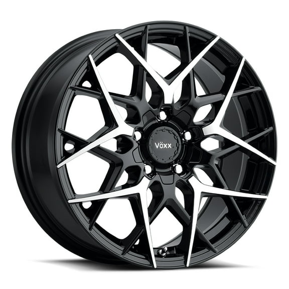 VOXX Paso 18X8 5X112/5X120 Offset 45 Gloss Black w/ Machined Face (Qty of 1)