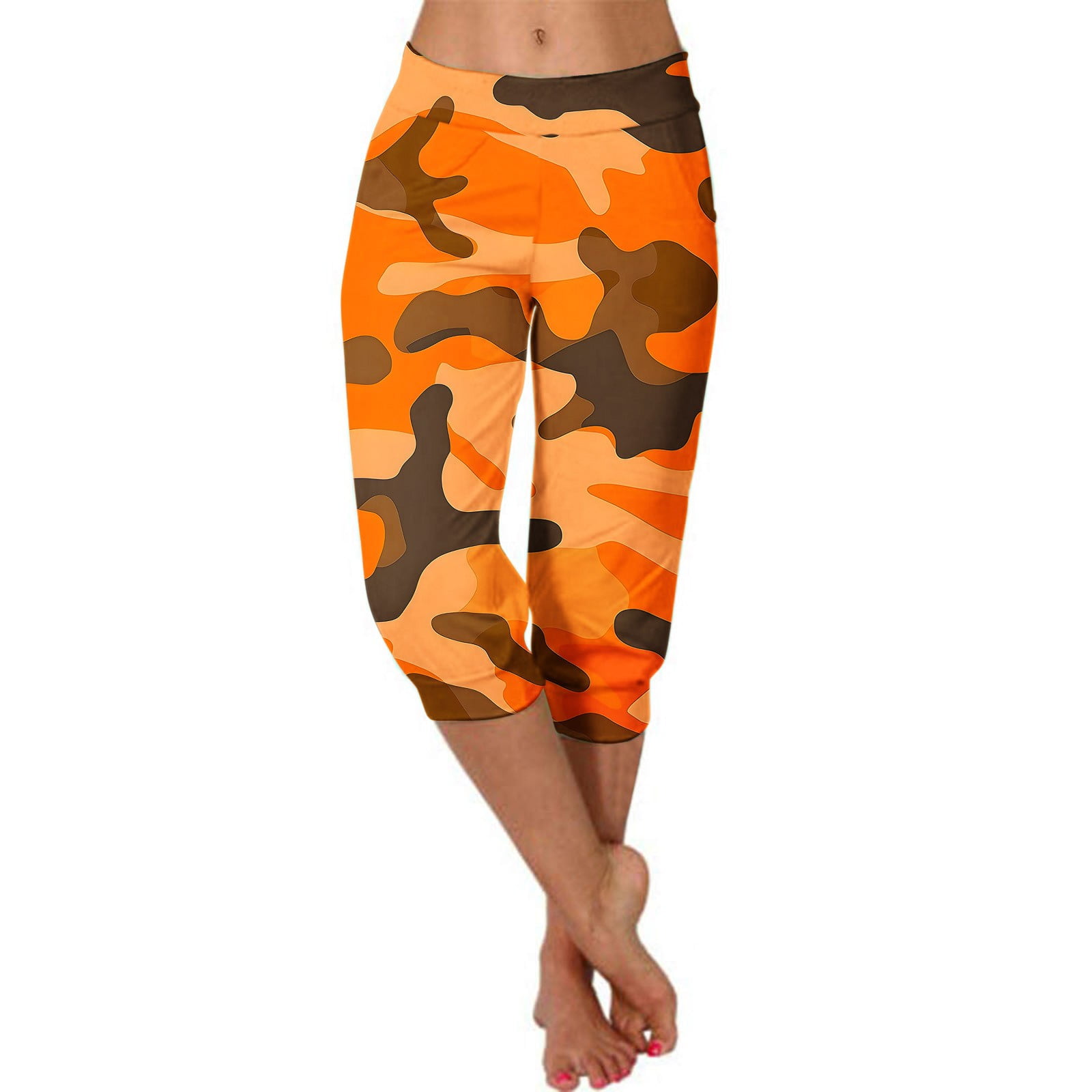 VOYOAO Womens Capris High Waisted Cutout Yoga Capris Lightweight Cozy Cropped Pants Soft Knee Length Sweatpants Walmart