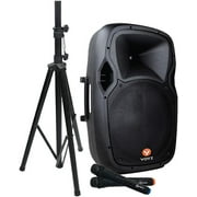 VOYZ 1000W Portable Bluetooth Speaker | 15 Two-Way | USB/SD/MP3 | Tripod Stand | 2 Mics | Perfect for Karaoke