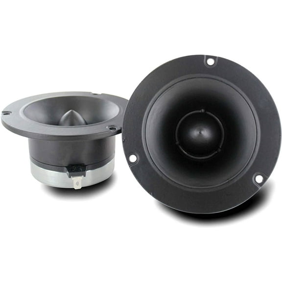 VOYZ 250 Watts Tweeter for Car Audio or Speaker - 3 Piezo Super Horn Tweeters with Aluminum Body and Titanium Diaphragm - 8 ohms 2KHz - 20KHz High Frequency - Heavy Duty 30oz Magnet 1 Pair (VZ-25S)