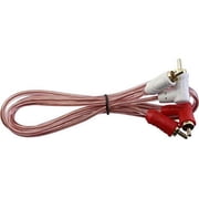 VOYZ Full Copper RCA Audio Cable with Dual Molded Connectors 2 L Plug to 2 Plug 6ft VZ-634