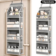 VOZOGO 1 Pack Over The Door Organizer with 4 Large Pockets 8 Mesh Side Pockets, 60 lbs Weight Capacity Hanging Storage Organizer with Clear Window Kids Toys, Sh