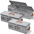 thumbnail image 1 of VOZOGO 4 Packs CD Storage Box with Visible Window, Stackable CD Case Holder with Dustproof Lid and Handles, Holds Up to 148 CDs in Full Jewel Cases 15.75 x 5.12 x 5.12 In Inches,Grey, 1 of 9