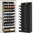 thumbnail image 1 of VOZOGO 20-30 Pairs Over the Door Shoe Organizer, Clear Pockets Hanging Shoe Storage for Closet, 10-Tier Door Shoes Rack, Handing Shoes Holder Fit All the Family's Sneakers, Boots, Heels, Black, 1 of 9