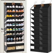 VOZOGO 20-30 Pairs Over the Door Shoe Organizer, Clear Pockets Hanging Shoe Storage for Closet, 10-Tier Door Shoes Rack, Handing Shoes Holder Fit All the Family