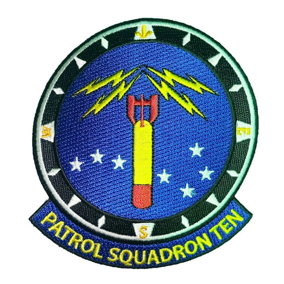 VP-10 Red Lancers Squadron Patch – Hook and Loop, 4"