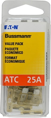 (VP/ATC-25-RP) Clear 25 Amp 32V Fast Acting ATC Blade Fuse, (Pack of 25)