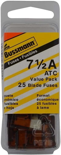 (VP/ATC-7-1/2-RP) Brown 7-1/2 Amp 32V Fast Acting ATC Blade Fuse, (Pack of 25)
