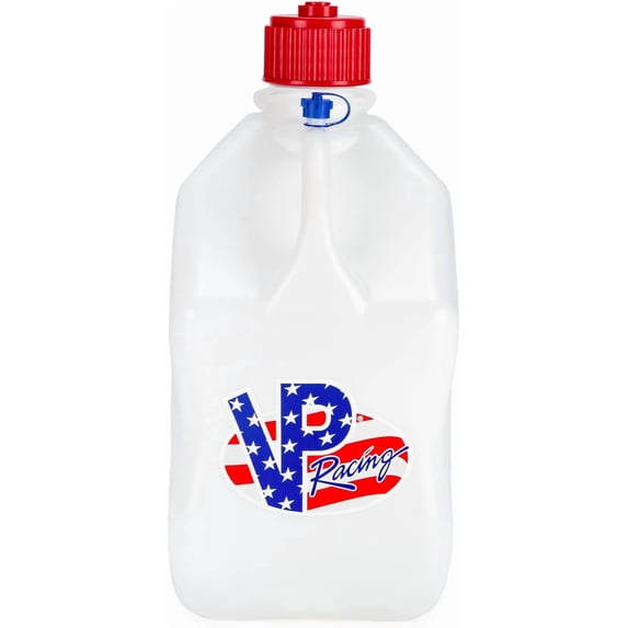 VP Racing 35221-CA, 5.5 Gallon Square Patriotic Motorsport Jug With Close-Trimmed Cap and Neck for Tighter Seal (4 Pack)