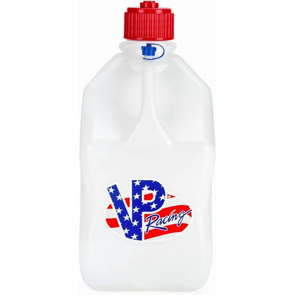 VP Racing 35221-CA, 5.5 Gallon Square Patriotic Motorsport Jug With Close-Trimmed Cap and Neck for Tighter Seal (1 Pack)