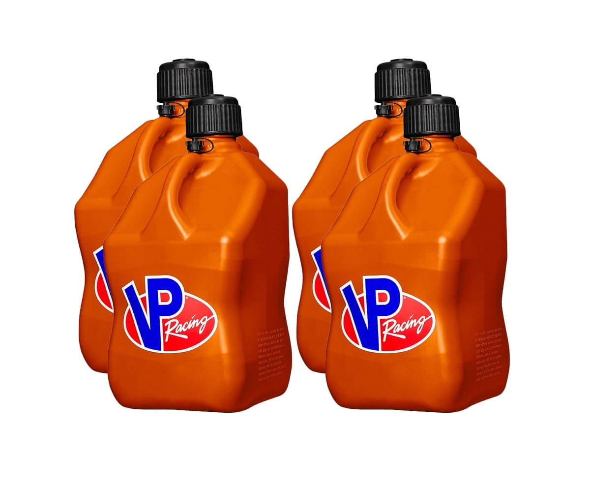 VP Racing 3572-CA, 5.5 Gallon Motorsport Jug Square, Orange (4 Pack)