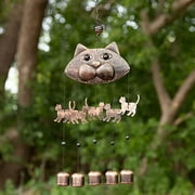 VP Home 20" H Fancy Cat Wind Chimes for Outside Unique Cat Memorial Windchime for Outdoor Decoration and Garden Decor Cat Chimes are for Women, Mom, Grandma, Unisex