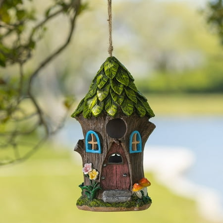 VP Home Hand-Painted Hanging Bird Houses for Outdoors - Decorative Fluttering Perch Birdhouse