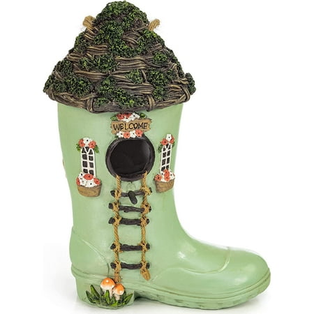 VP Home Hanging Bird Houses for Outside, Hand-Painted Decorative (Rainboot)