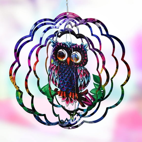VP Home Mystical Kinetic Multicolor 3D Metal Wind Spinner, 1.06"
