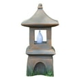 VP Home Pagoda Garden DHF10 Statues Outdoor, Solar Powered Statue