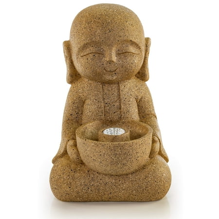 VP Home Peace and Serenity Baby Buddha Solar Powered LED Outdoor