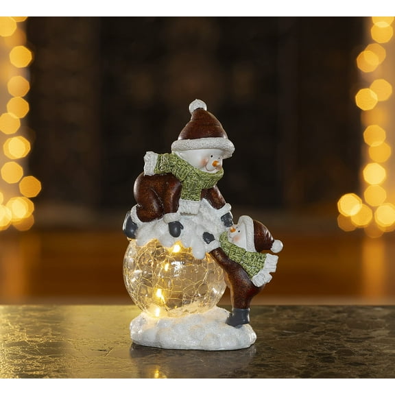 VP Home Santa and Friends Christmas Trio with Glowing LED Lamppost Holiday